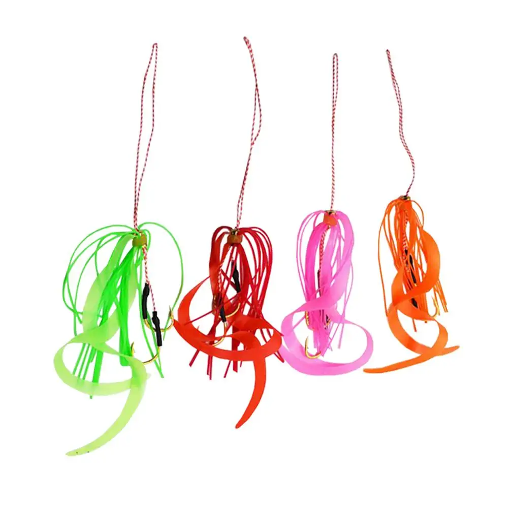 4pcs Silicone Rubber Skirt Rigs Assist Hook Slider Jigs Frogs Squid Snapper Jigging Fishing Lure Accessory
4pcs Silicone Rubber Skirt Rigs Assist Hook Slider Jigs Frogs Squid Snapper Jigging Fishing Lure Accessory