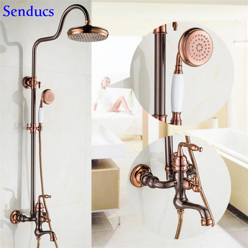 Senducs Orb Bathroom Shower Sets For Luxury Brass Bathroom Shower Faucet Shower System RainFall Top Shower 8 Inch
Senducs Orb Bathroom Shower Sets For Luxury Brass Bathroom Shower Faucet Shower System RainFall Top Shower 8 Inch