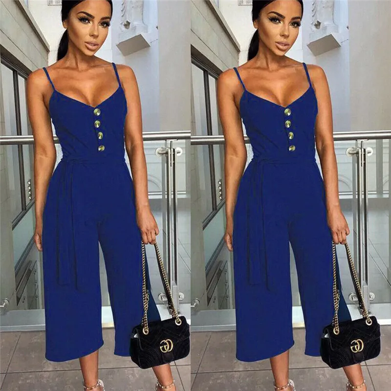 New Style Women V Neck Short Sleeve Jumpsuit Ladies Summer Casual Loose Playsuits
New Style Women V Neck Short Sleeve Jumpsuit Ladies Summer Casual Loose Playsuits