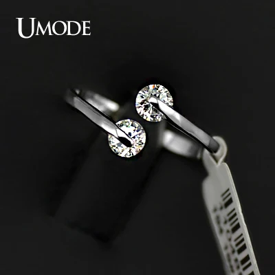 UMODE White Gold Color Fashion Design Twin Zircon 0.25ct *2 CZ Engagement Rings JR0013B
UMODE White Gold Color Fashion Design Twin Zircon 0.25ct *2 CZ Engagement Rings JR0013B