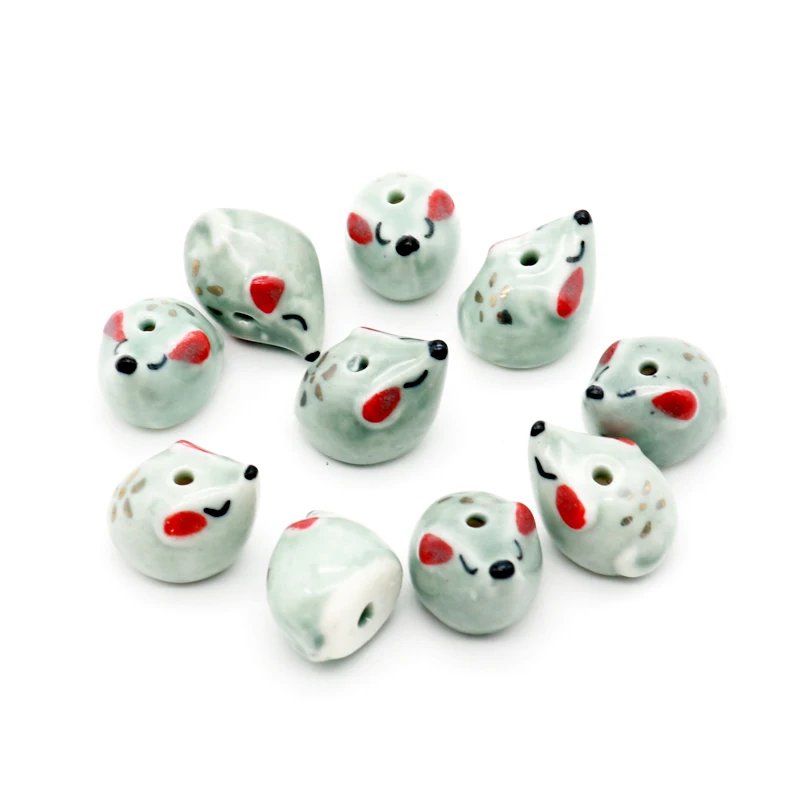 10pcs lot Cute Mouse Ceramic Beads 20x16mm Animal Abstract Painting Porcelain Spacer Bead for Jewelry Making Diy Brace Pendant
10pcs lot Cute Mouse Ceramic Beads 20x16mm Animal Abstract Painting Porcelain Spacer Bead for Jewelry Making Diy Brace Pendant