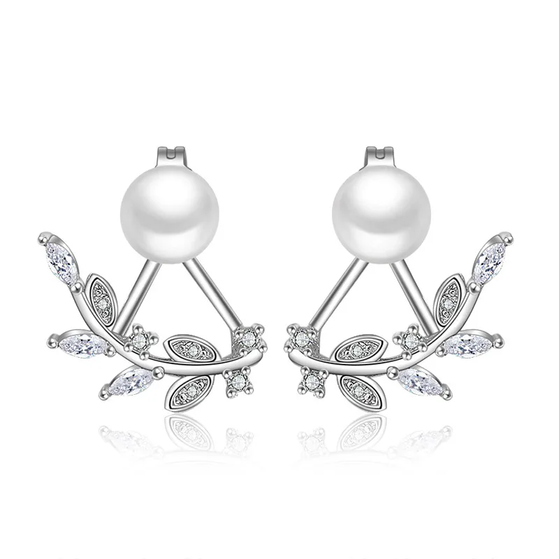 100% 925 sterling silver fashion leaves shiny crystal pearl ladies'stud earrings wholesale jewelry gift drop shipping
100% 925 sterling silver fashion leaves shiny crystal pearl ladies'stud earrings wholesale jewelry gift drop shipping