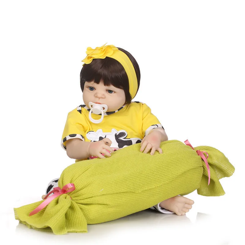 55 см кукла для новорожденных полностью силиконовая виниловая младенцев Bebe Reborn