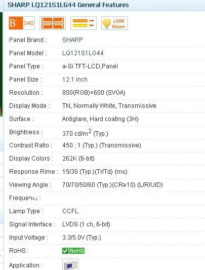 LQ121S1LG44 800*600 12.1 INCH Industrial LCD, new& A+ Grade in stock, tested before shipment
LQ121S1LG44 800*600 12.1 INCH Industrial LCD, new& A+ Grade in stock, tested before shipment