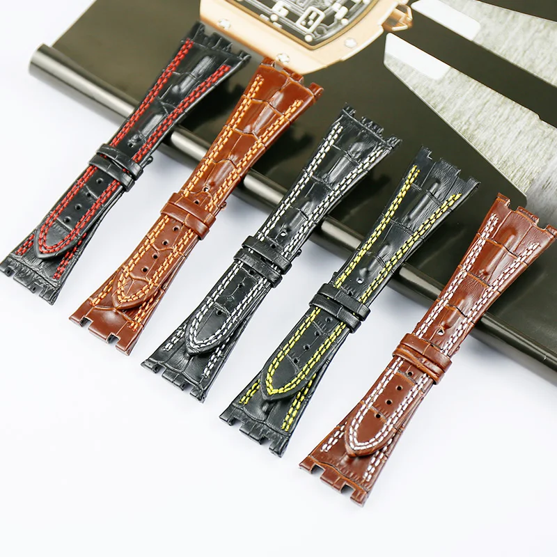 Watch accessories 28mm Suitable for AP men's fashion high-end soft leather strap ladies sports waterproof black leather strap
Watch accessories 28mm Suitable for AP men's fashion high-end soft leather strap ladies sports waterproof black leather strap