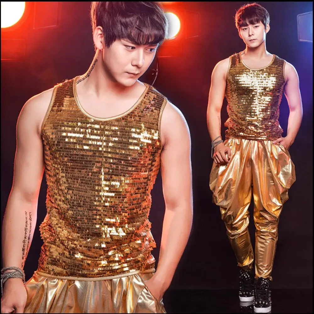 Vest+pants Tide Men's Rock Punk Nightclub Clothing Sequins Vest Bar Dj Male Singer Ds Vest Stage Performance Costumes S-5xl
Vest+pants Tide Men's Rock Punk Nightclub Clothing Sequins Vest Bar Dj Male Singer Ds Vest Stage Performance Costumes S-5xl