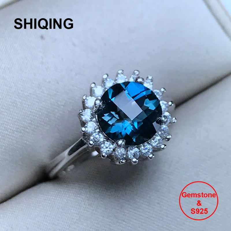 Женские кольца с драгоценными камнями SHIQING, кольца из чистого серебра с натуральным синим топазом класса ААА, с украшением в виде цветка, из ...
Женские кольца с драгоценными камнями SHIQING, кольца из чистого серебра с натуральным синим топазом класса ААА, с украшением в виде цветка, из ...