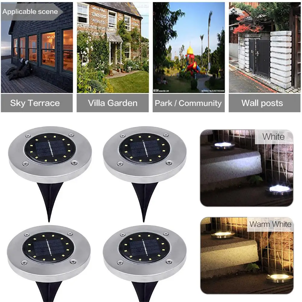 12 LED Solar Power Buried Light IP44 Waterproof Outdoor Path Way Ground Lamp For Garden Decoration
12 LED Solar Power Buried Light IP44 Waterproof Outdoor Path Way Ground Lamp For Garden Decoration