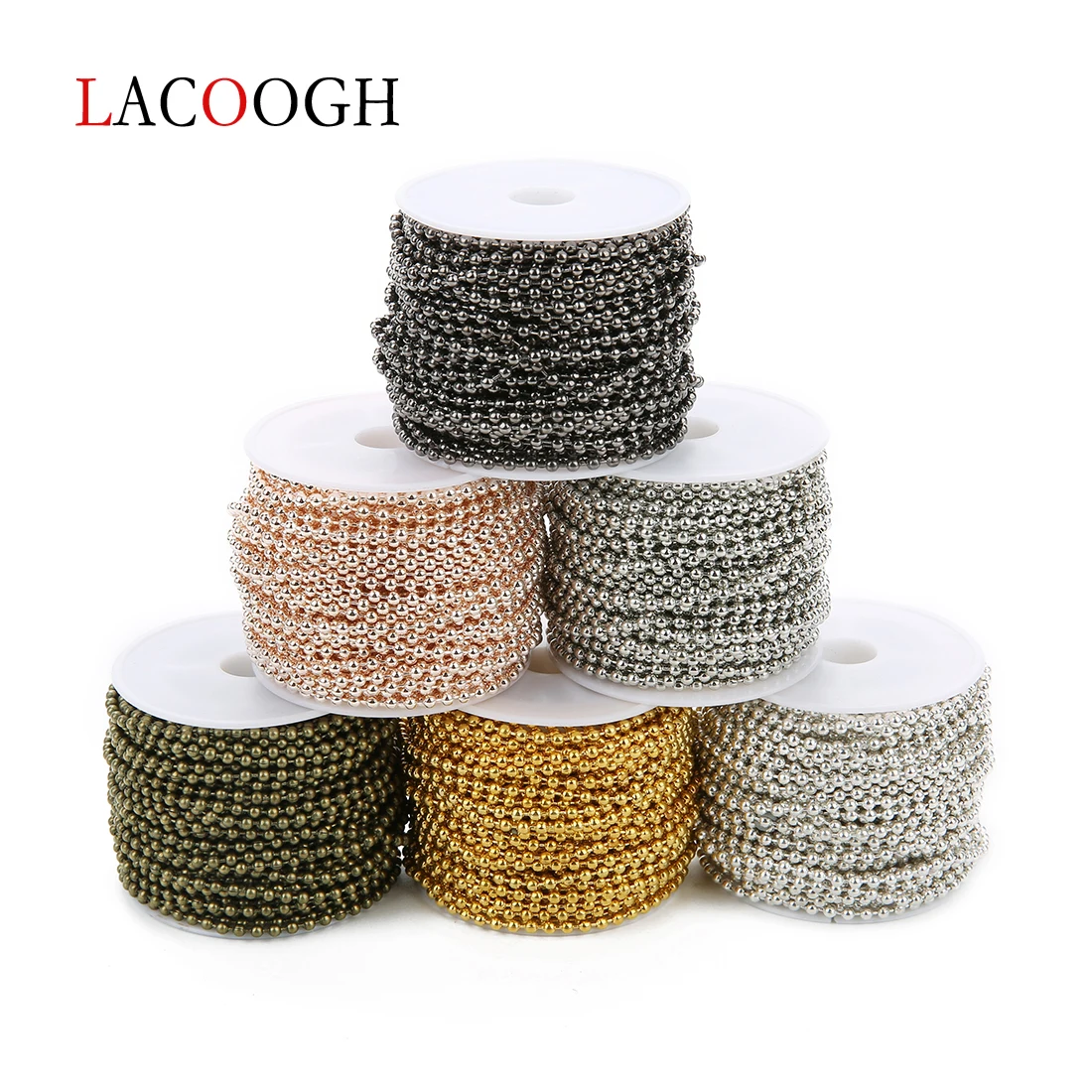 New 10yards/roll Width 1.5/2/2.4mm 7 Colors Metal Iron Ball Bead Link Chains Bulk Necklace Chain Findings For DIY Jewelry Making
New 10yards/roll Width 1.5/2/2.4mm 7 Colors Metal Iron Ball Bead Link Chains Bulk Necklace Chain Findings For DIY Jewelry Making