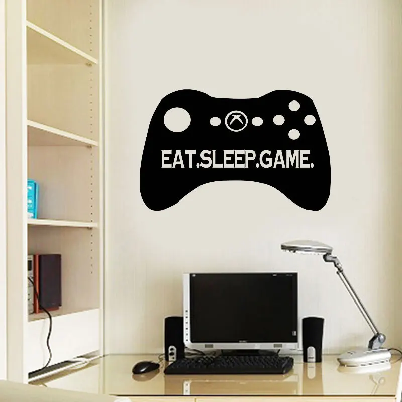 Eat Sleep Game Video Games Wall Sticker Controller Vinyl Home Decor Kids Room Playroom Teens Bedroom Decals Handle Murals A171
Eat Sleep Game Video Games Wall Sticker Controller Vinyl Home Decor Kids Room Playroom Teens Bedroom Decals Handle Murals A171