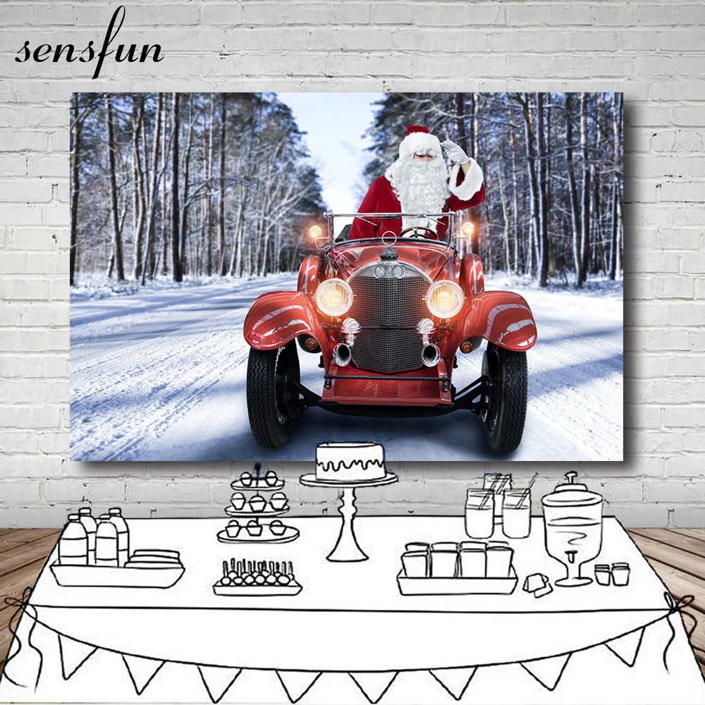 Sensfun Funny Driving Santa Claus Red Cars Backdrop Winter White Snow Outdoor Tree Photography Backgrounds 7x5ft Vinyl Polyester
Sensfun Funny Driving Santa Claus Red Cars Backdrop Winter White Snow Outdoor Tree Photography Backgrounds 7x5ft Vinyl Polyester
