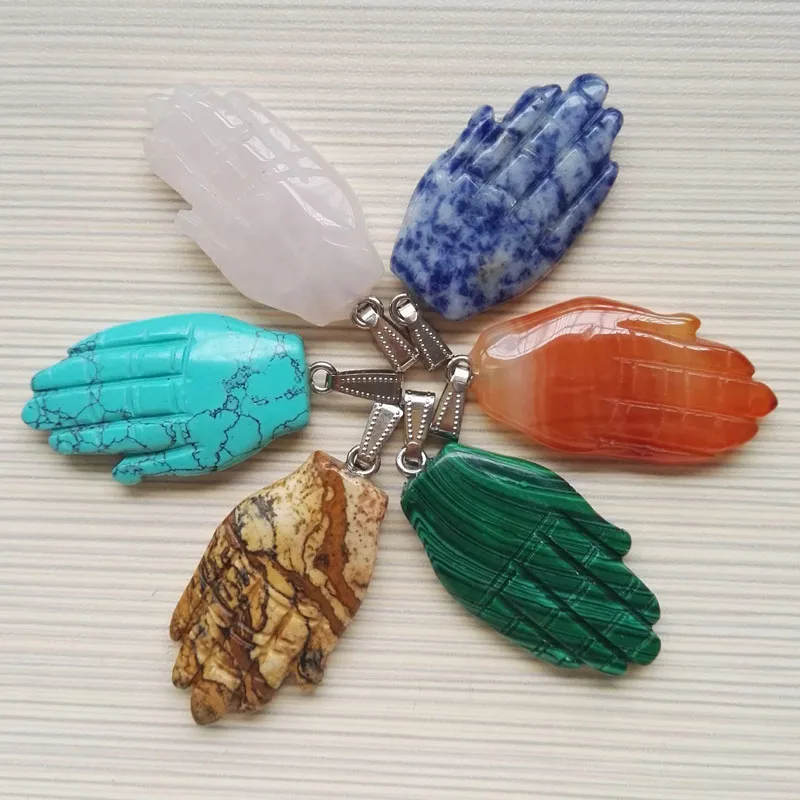 Fashion palm hand natural stone Pendants gesture Mixed charms assorted for jewelry making 6pcs/lot free shipping
Fashion palm hand natural stone Pendants gesture Mixed charms assorted for jewelry making 6pcs/lot free shipping