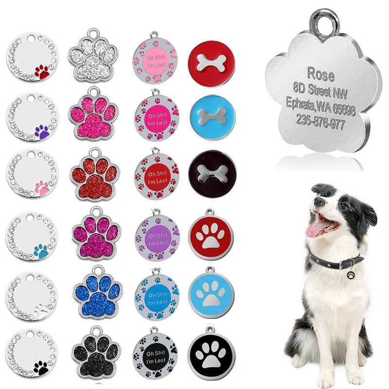 Personalized Customized Pet Cat Name Tags Engraving Dog ID Tag Metal Keyring Collar Accessories Nameplate Anti-lost Pendant
Personalized Customized Pet Cat Name Tags Engraving Dog ID Tag Metal Keyring Collar Accessories Nameplate Anti-lost Pendant