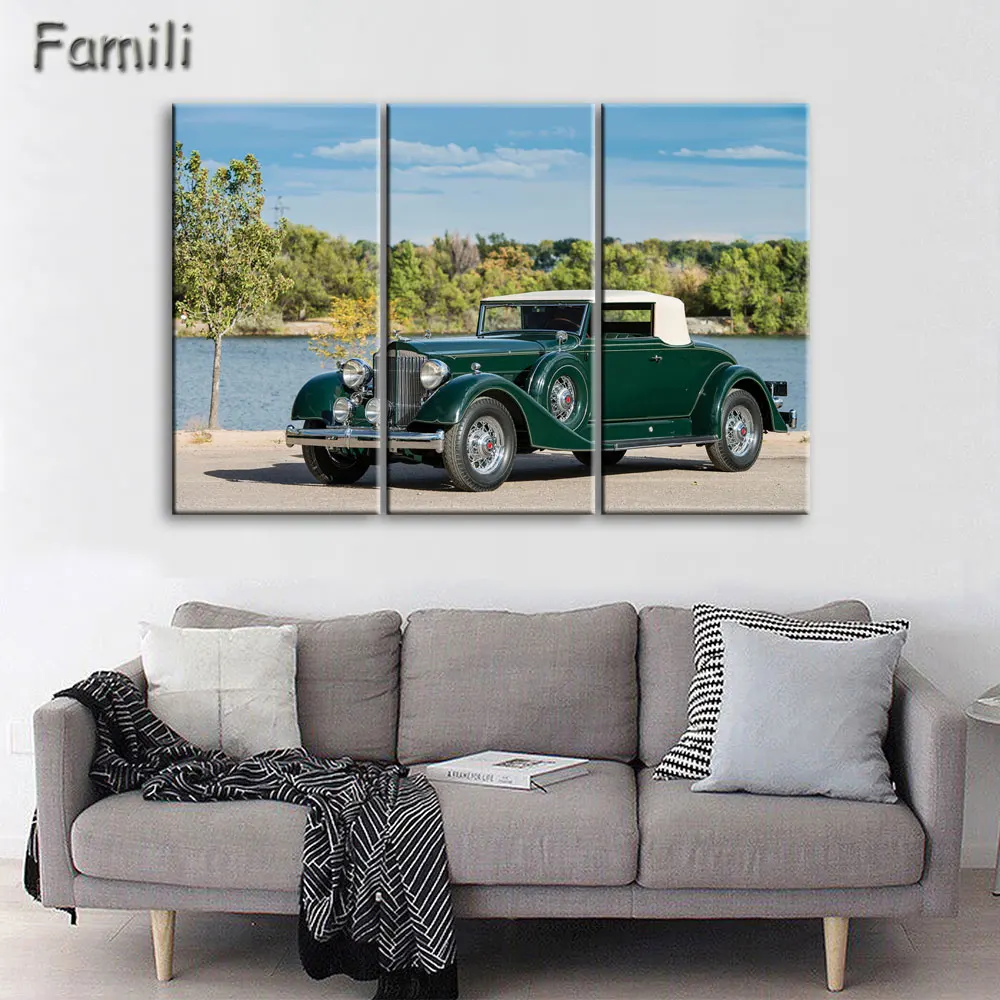 3 panel canvas art Retro Old Car Canvas Painting Classic Landscape Car Painting Printed On Canvas
3 panel canvas art Retro Old Car Canvas Painting Classic Landscape Car Painting Printed On Canvas