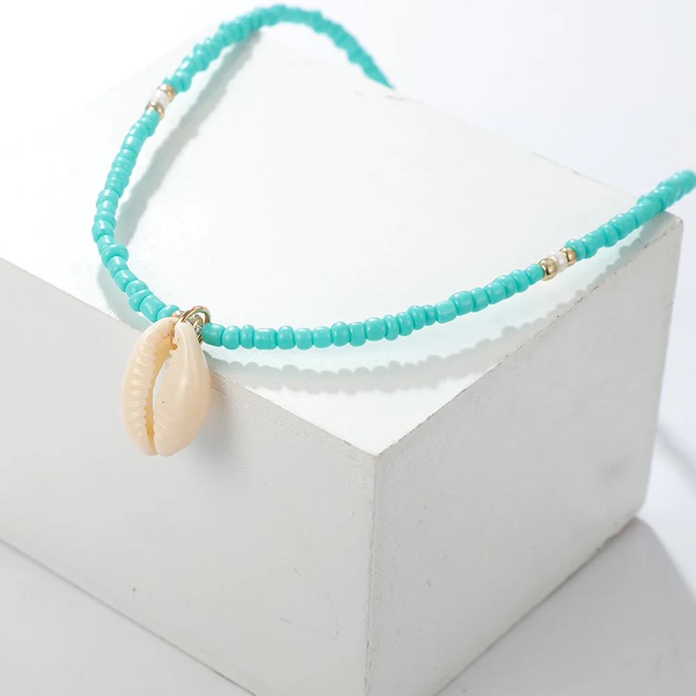 Women Girl Pine Stone Bead Shell Pendant Necklace Bohemian Green Rhinestone Jewelry Geometric Charming Choker Necklace for Party
Women Girl Pine Stone Bead Shell Pendant Necklace Bohemian Green Rhinestone Jewelry Geometric Charming Choker Necklace for Party