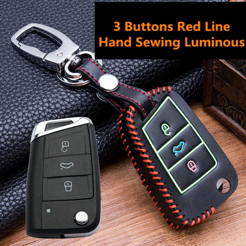 Leather Car Key Case Cover For VW Golf 7 GTI MK7 Octavia A7 Seat Leon Ibiza Flip Remote Key Wallet Keychain Free Shipping shell
Leather Car Key Case Cover For VW Golf 7 GTI MK7 Octavia A7 Seat Leon Ibiza Flip Remote Key Wallet Keychain Free Shipping shell