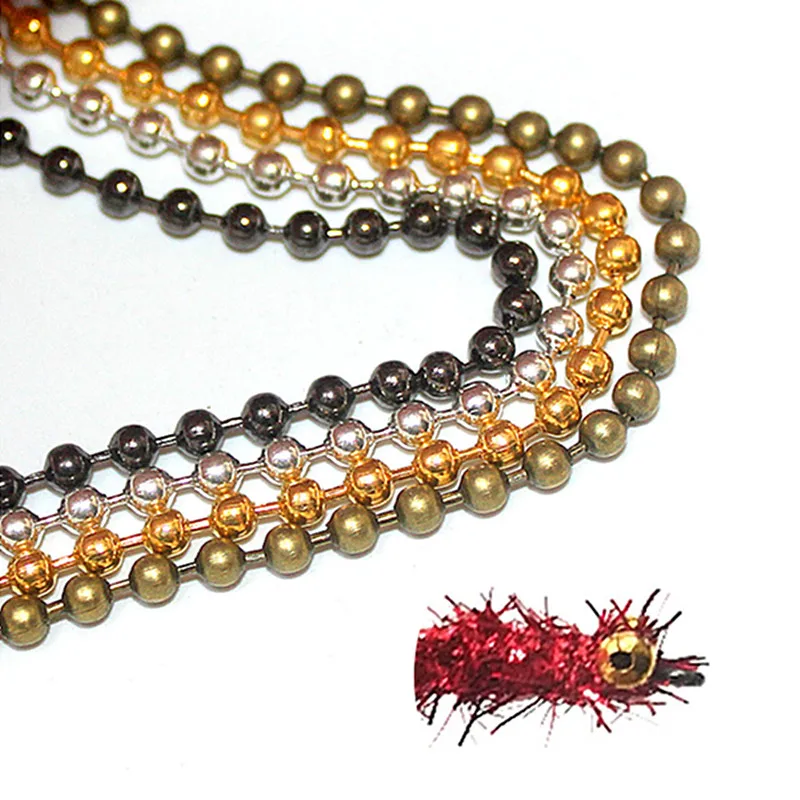 2 meters/set dia 3.2mm colored metal material mini bead chain eyes fish eyes fly fishing lure fly tying materials
2 meters/set dia 3.2mm colored metal material mini bead chain eyes fish eyes fly fishing lure fly tying materials