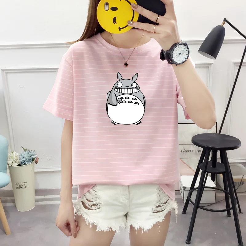 Casual T-shirt Women Cotton Clothing Harajuku Totoro Printed Camisetas Mujer Tops O-Neck Summer Short Sleeve Femme Cute Tees
Casual T-shirt Women Cotton Clothing Harajuku Totoro Printed Camisetas Mujer Tops O-Neck Summer Short Sleeve Femme Cute Tees