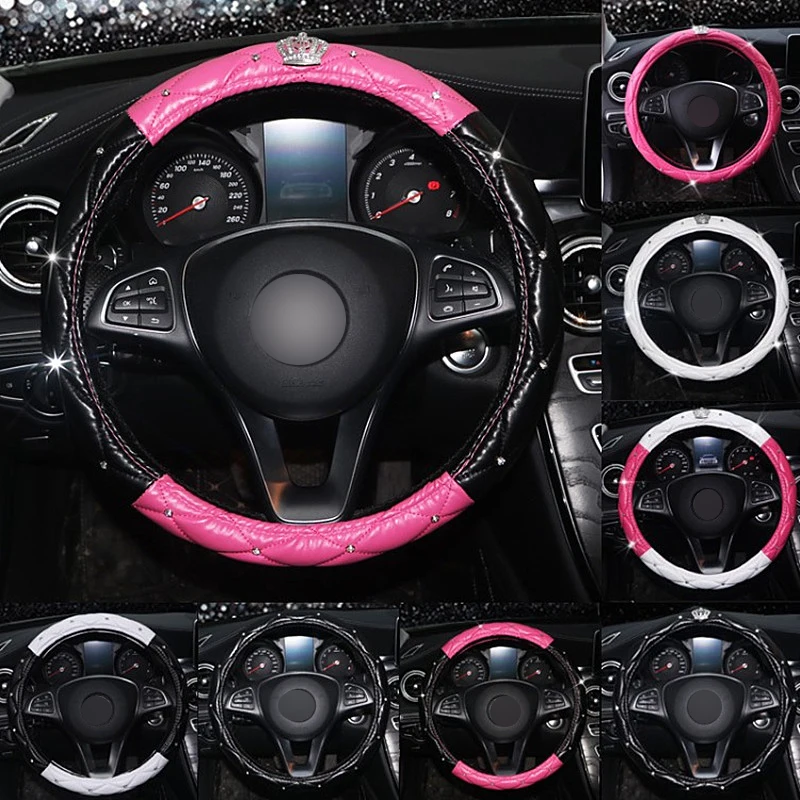 Роскошные кожаные чехлы на руль автомобиля с алмазной короной, блестящие чехлы на руль автомобиля с кристаллами, аксессуары для салона авто...
Роскошные кожаные чехлы на руль автомобиля с алмазной короной, блестящие чехлы на руль автомобиля с кристаллами, аксессуары для салона авто...