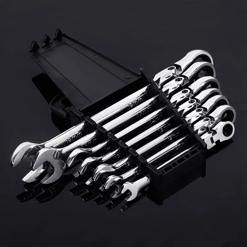 7PcsMultifunction трещотка открытый конец гаечные ключи деятельности ремонтные