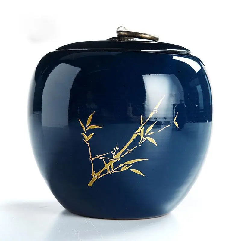 Chinese Tea Caddies Dark Blue Color Bamboo Plum Printed Tea Box Caddies Storage Coffee Canday Power Tea Container Wedding Gift
Chinese Tea Caddies Dark Blue Color Bamboo Plum Printed Tea Box Caddies Storage Coffee Canday Power Tea Container Wedding Gift