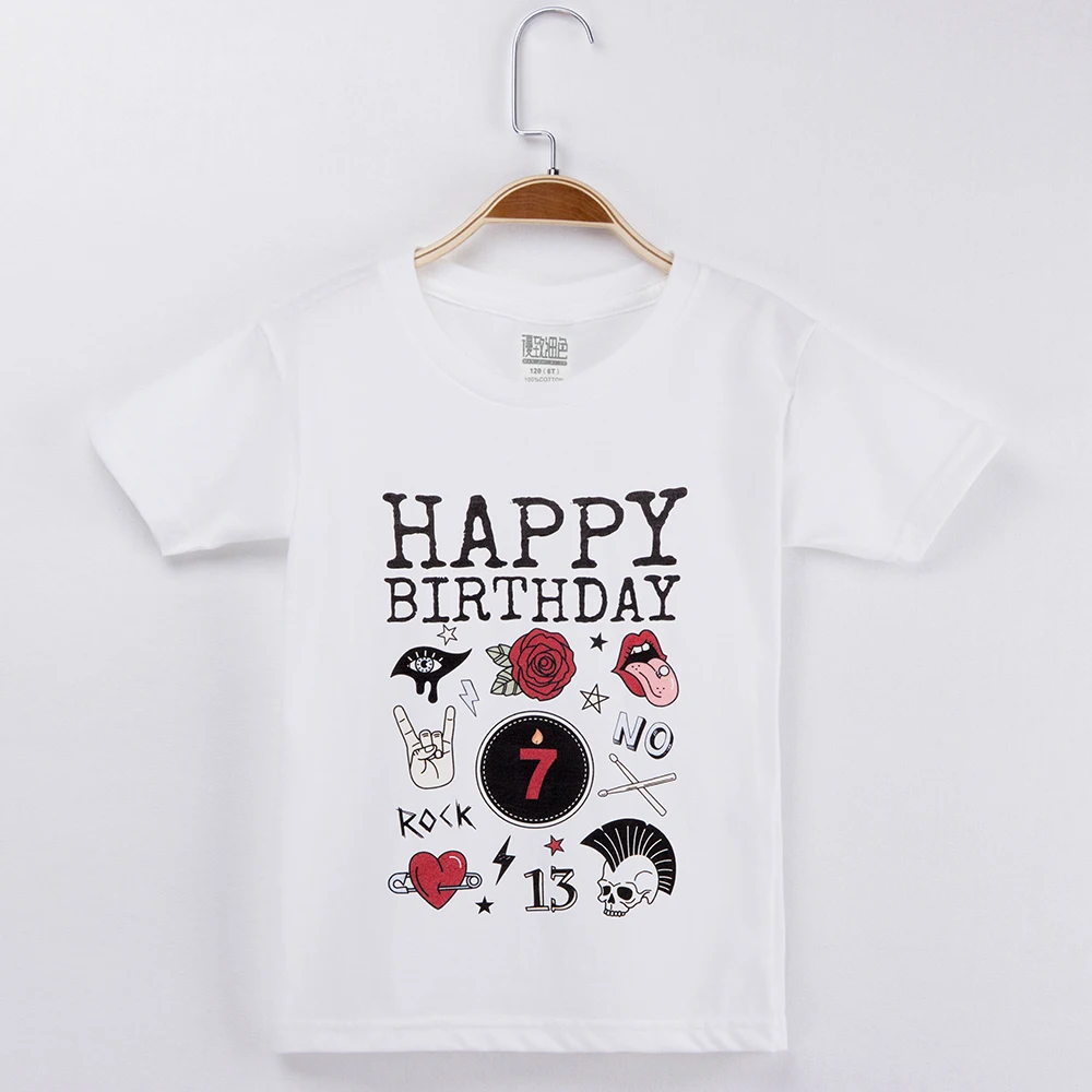 2019 Happy Birthday Kids Clothes Rock And Roll T-shirt For Child 100% Cotton Children T Shirts For Boy Girl Tops Baby Clothing
2019 Happy Birthday Kids Clothes Rock And Roll T-shirt For Child 100% Cotton Children T Shirts For Boy Girl Tops Baby Clothing