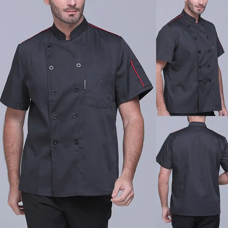 Men Women Plus Size Short Sleeve Classic Chef Jacket Coat Summer Restaurant Cook Uniforms Food Service Work Apparel With Pockets
Men Women Plus Size Short Sleeve Classic Chef Jacket Coat Summer Restaurant Cook Uniforms Food Service Work Apparel With Pockets