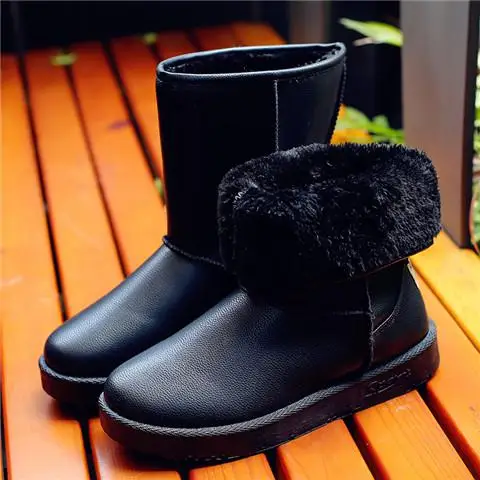 Водонепроницаемые новые женские зимние ботинки кожаные водонепроницаемые