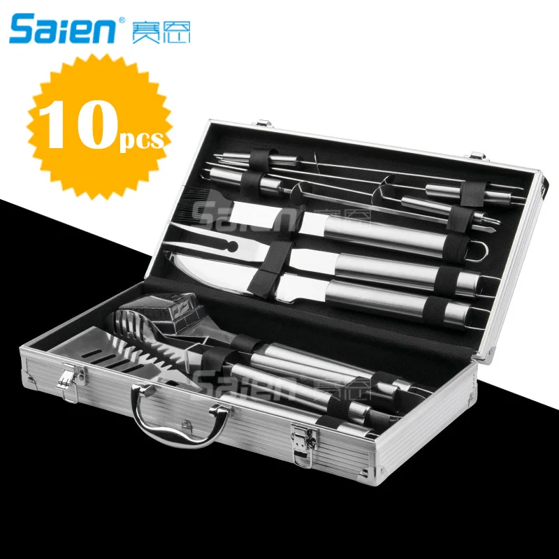10pc Grill Accessories Set -Heavy Duty Stainless Steel Barbecue Grilling Utensils with Non-Slip Handle in Aluminum Storage C
10pc Grill Accessories Set -Heavy Duty Stainless Steel Barbecue Grilling Utensils with Non-Slip Handle in Aluminum Storage C