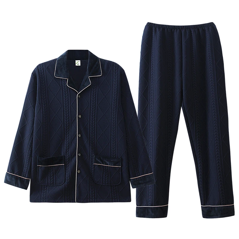 Pajamas Men Autumn And Winter Mens Pyjamas Thin Three-ply Cotton Padded Suit Plus Size 3XL Pajamas Long-sleeve Casual Sleepwear
Pajamas Men Autumn And Winter Mens Pyjamas Thin Three-ply Cotton Padded Suit Plus Size 3XL Pajamas Long-sleeve Casual Sleepwear