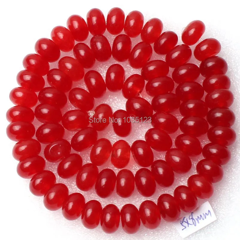 5x8mm Smooth Rondelle Shape Red Color Jades Loose Beads Strand 15" DIY Creative Jewellery Making w2067
5x8mm Smooth Rondelle Shape Red Color Jades Loose Beads Strand 15" DIY Creative Jewellery Making w2067
