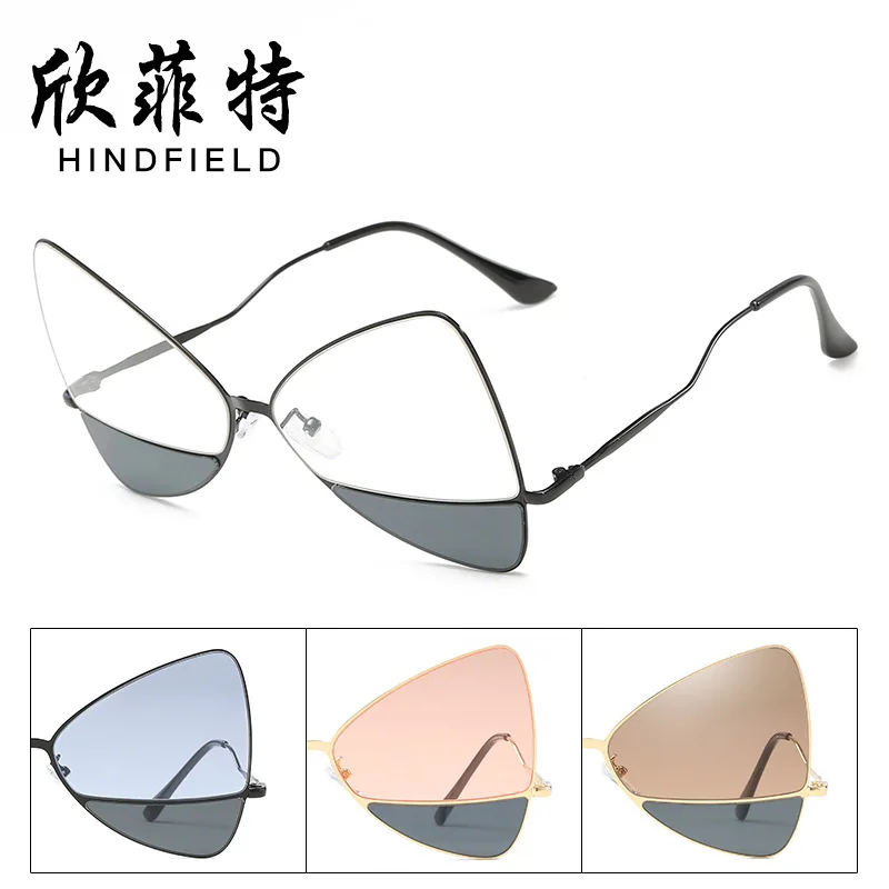 New Dual Color Ocean Lenses Triangular Metal Spectacles Frames Men's Women vintage Sunglasses men High Quality Sexy sun glasses
New Dual Color Ocean Lenses Triangular Metal Spectacles Frames Men's Women vintage Sunglasses men High Quality Sexy sun glasses