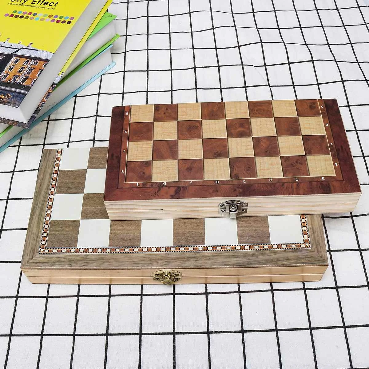 3 in 1 Foldable Wooden Chess Board Set Travel Games Chess Backgammon Checkers Toy Chessmen Entertainment Game Board Toys Gift
3 in 1 Foldable Wooden Chess Board Set Travel Games Chess Backgammon Checkers Toy Chessmen Entertainment Game Board Toys Gift