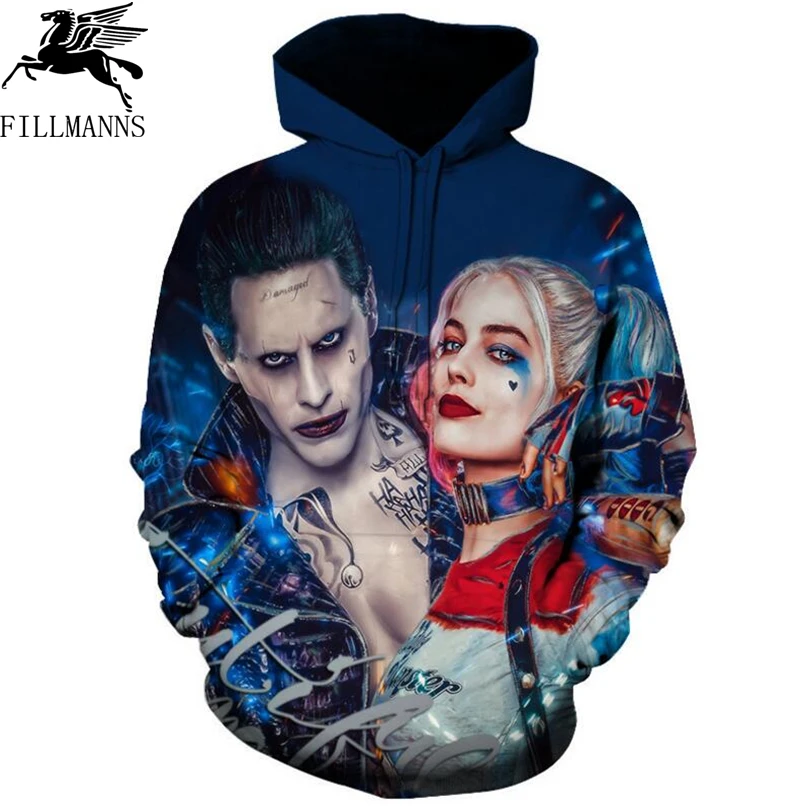 Fillmanns модные Для мужчин/Для женщин 3D толстовки печати самоубийство отряды