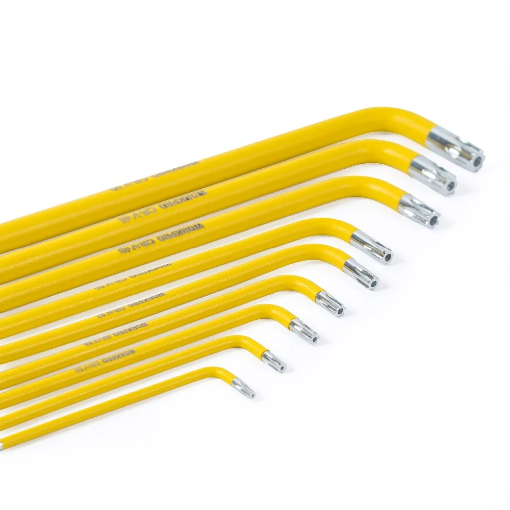 WORKPRO 9 Pcs Set Durable Metric Long Arm Torx Chrome Vanadium Spanner Wrench Hand Tools Screwdriver T10 T15 T20 T25 T27 T30 T40
WORKPRO 9 Pcs Set Durable Metric Long Arm Torx Chrome Vanadium Spanner Wrench Hand Tools Screwdriver T10 T15 T20 T25 T27 T30 T40