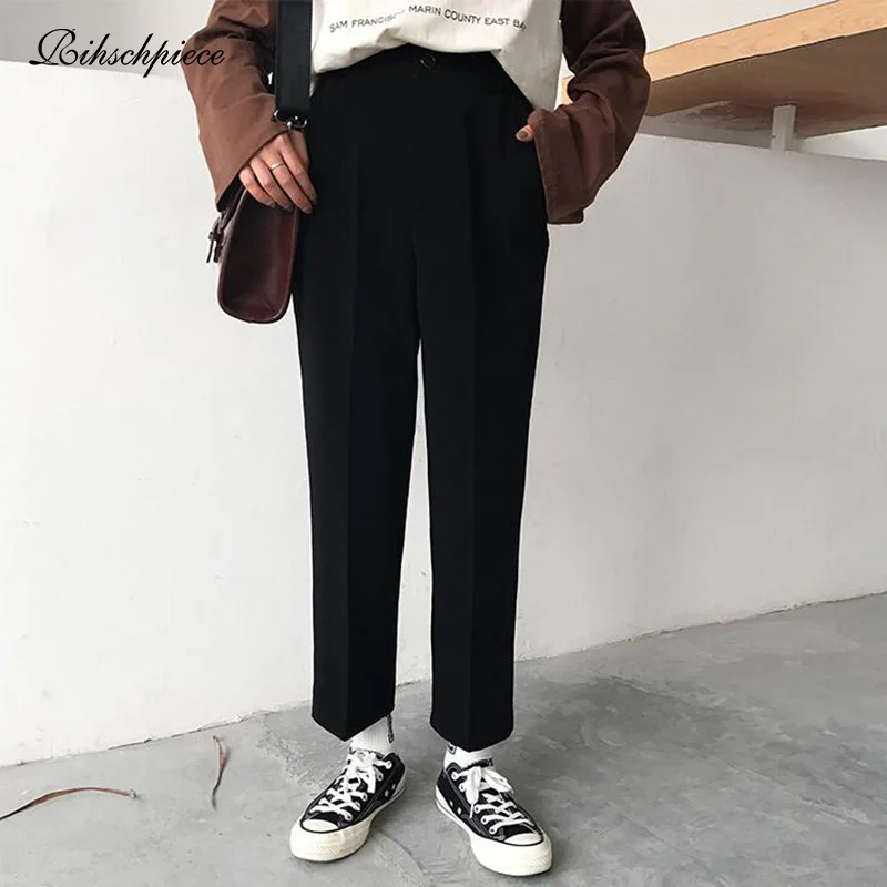 Rihschpiece Spring Pants Women Slim High Waist Office Trouser Loose Casual Straight Pocket Basic Pants RZF1609
Rihschpiece Spring Pants Women Slim High Waist Office Trouser Loose Casual Straight Pocket Basic Pants RZF1609