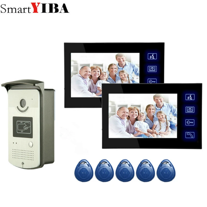SmartYIBA Touch Panel Wired Household Intercom with Camera RFID Keyfob Access Night Vision Video Doorbell Doorphone for Home
SmartYIBA Touch Panel Wired Household Intercom with Camera RFID Keyfob Access Night Vision Video Doorbell Doorphone for Home
