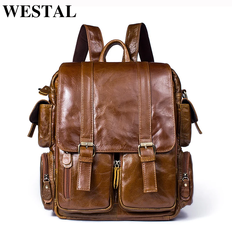 WESTAL Men Backpack for 14inch laptop Backpacks Large Capacity Student Backpack Genuine Leather Travel Backpacks for teenager
WESTAL Men Backpack for 14inch laptop Backpacks Large Capacity Student Backpack Genuine Leather Travel Backpacks for teenager