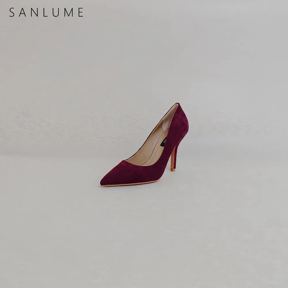 SANLUME Summer Shoes Woman High Heel Pumps Women Sandals Genuine Leather Slip On Party Ladies Elegant Thin Heels Pointed Toe
SANLUME Summer Shoes Woman High Heel Pumps Women Sandals Genuine Leather Slip On Party Ladies Elegant Thin Heels Pointed Toe
