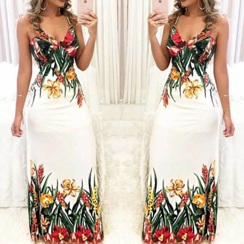Dress Women Summer Boho Casual 2018 Sleeveless Print Camisole Evening Party Beach Dress Sundress
Dress Women Summer Boho Casual 2018 Sleeveless Print Camisole Evening Party Beach Dress Sundress