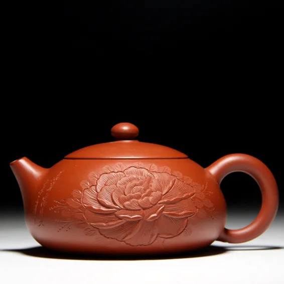 Peony flat Xi shi teapot about 150cc capacity Yixing genuine Zisha teapot ore gold Zhu mud special
Peony flat Xi shi teapot about 150cc capacity Yixing genuine Zisha teapot ore gold Zhu mud special
