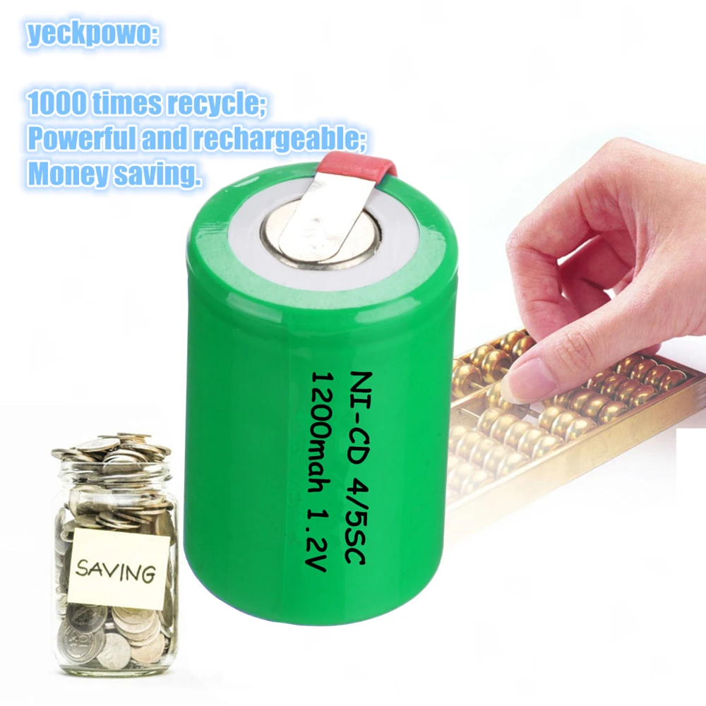 10 шт 4/5 SC батарея SubC аккумуляторная 1 2 V 1200mAh Ni-Cd 4/5SC аккумулятор | Электроника