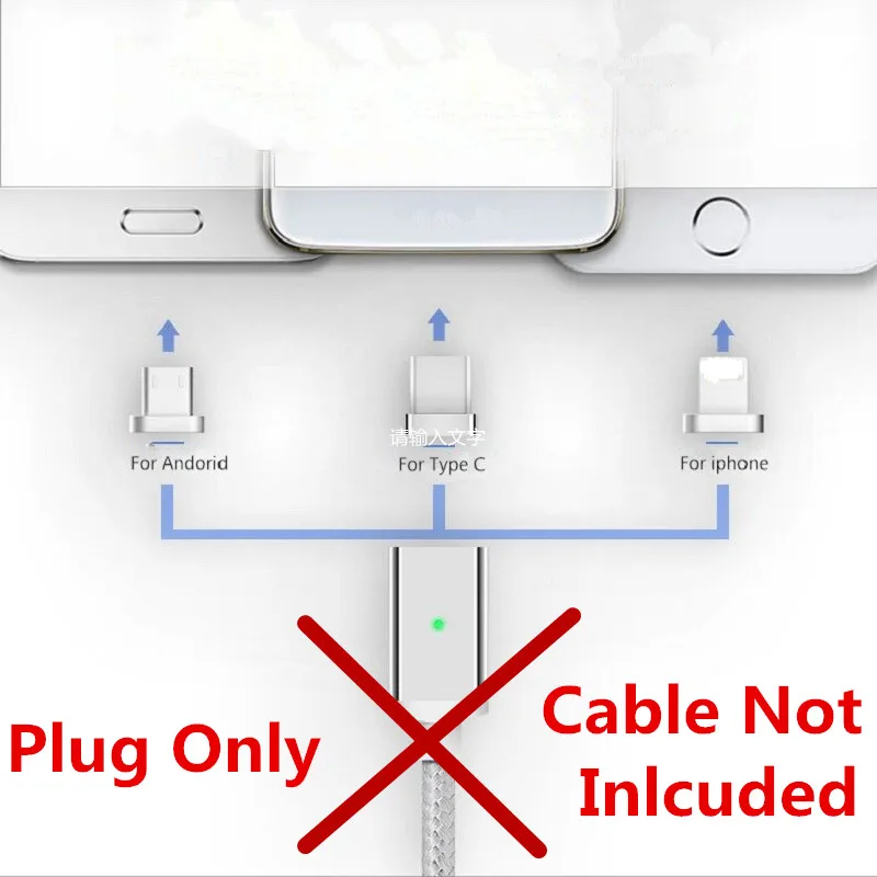 Фото Магнитный переходник с разъемами Micro USB замена для быстрой зарядки 2 4 А iPhone Samsung