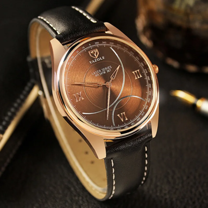 YAZOLE Brand Luxury Famous men watches Fashion leisure Dress Quartz Watch Business leather watch Male Clock Relogio Masculino
YAZOLE Brand Luxury Famous men watches Fashion leisure Dress Quartz Watch Business leather watch Male Clock Relogio Masculino