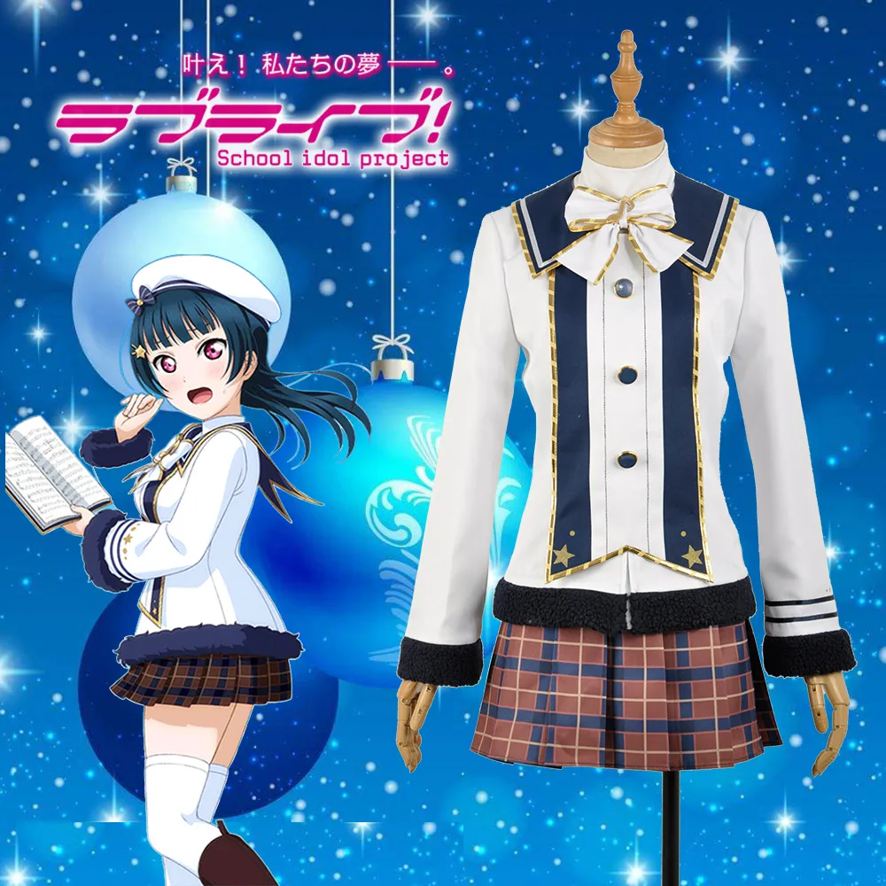 LoveLive! SunShine! Aqours tushima Yoshiko Рождественский костюм для косплея без пробуждения