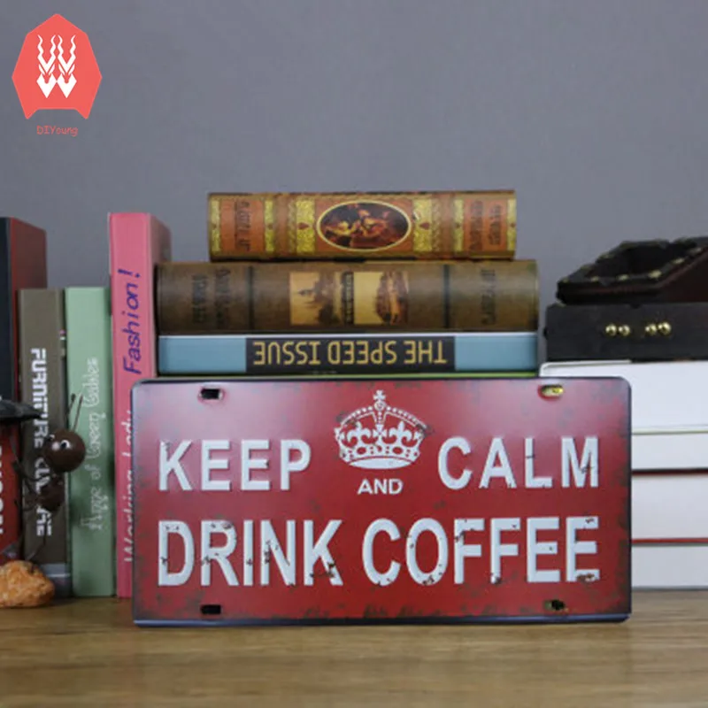Автомобильный оловянный знак Keep Calm And Drink Coffe винтажный домашний декор винтажная