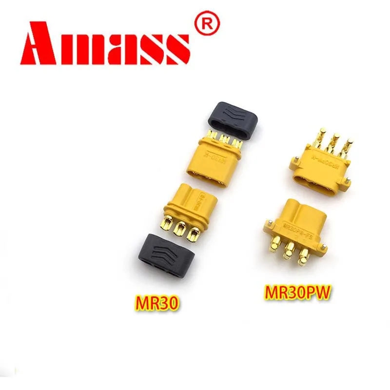 10pair/20PCS Amass MR30 MR30PB MR30PW Connector Plug With Sheath in XT30 female and male gold plated for RC parts
10pair/20PCS Amass MR30 MR30PB MR30PW Connector Plug With Sheath in XT30 female and male gold plated for RC parts