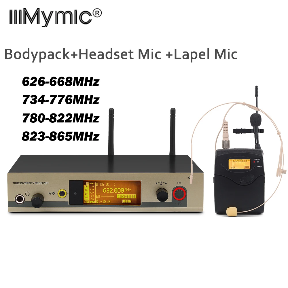 True Diversity 322 G3 Professional UHF Wireless Microphone Wireless System With BodyPack Transmitter Headset Headworn Lapel Mic
True Diversity 322 G3 Professional UHF Wireless Microphone Wireless System With BodyPack Transmitter Headset Headworn Lapel Mic