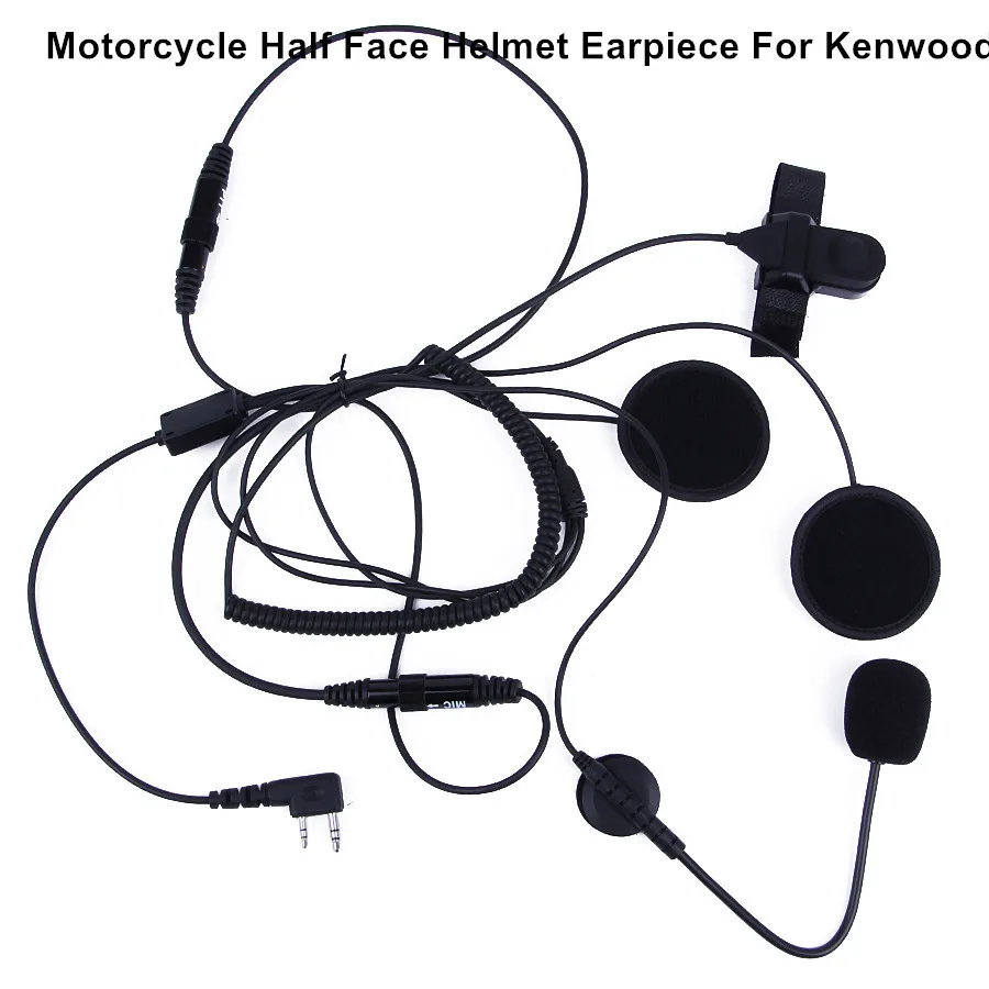 Baofeng Радио 2Pin PTT мотоциклетный шлем гарнитура для двухсторонней радиосвязи kenwood CB