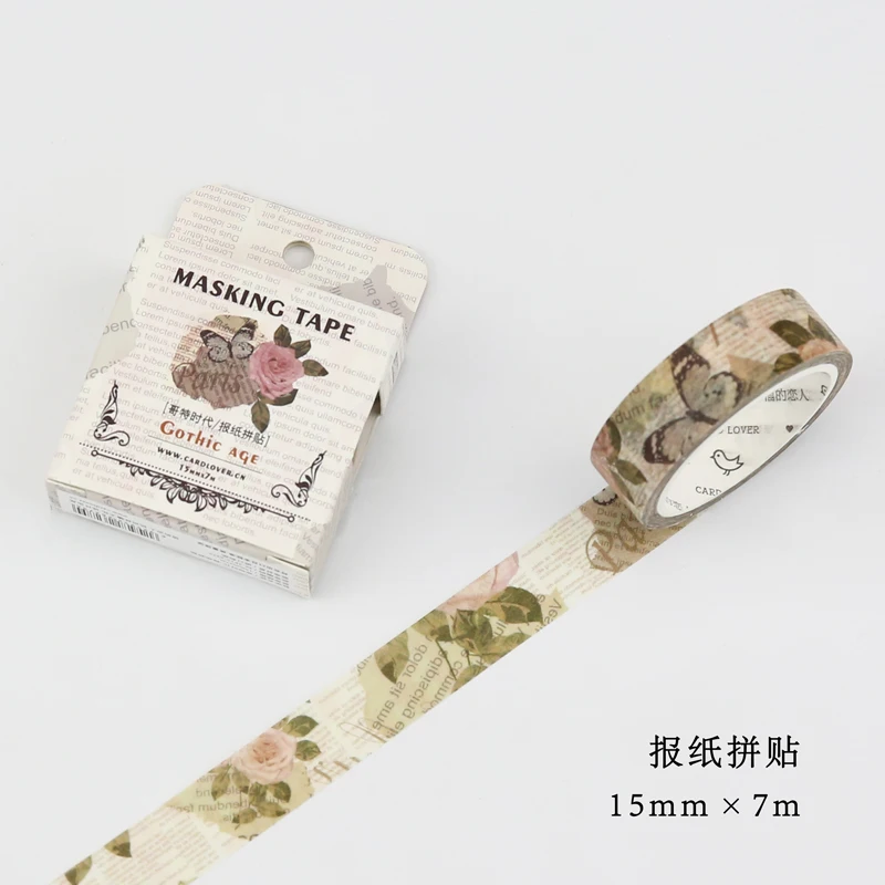 15mm wide vintage style newspaper collage art gothic age decoration washi tape DIY diary planner scrapbook masking tape
15mm wide vintage style newspaper collage art gothic age decoration washi tape DIY diary planner scrapbook masking tape